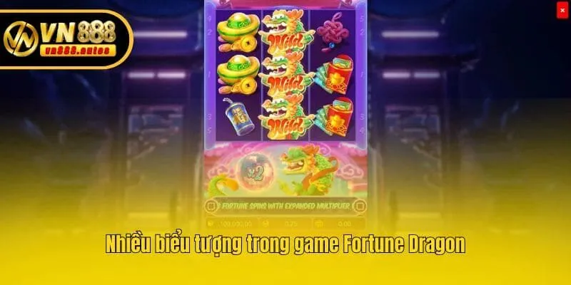 Nhiều biểu tượng trong game Fortune Dragon